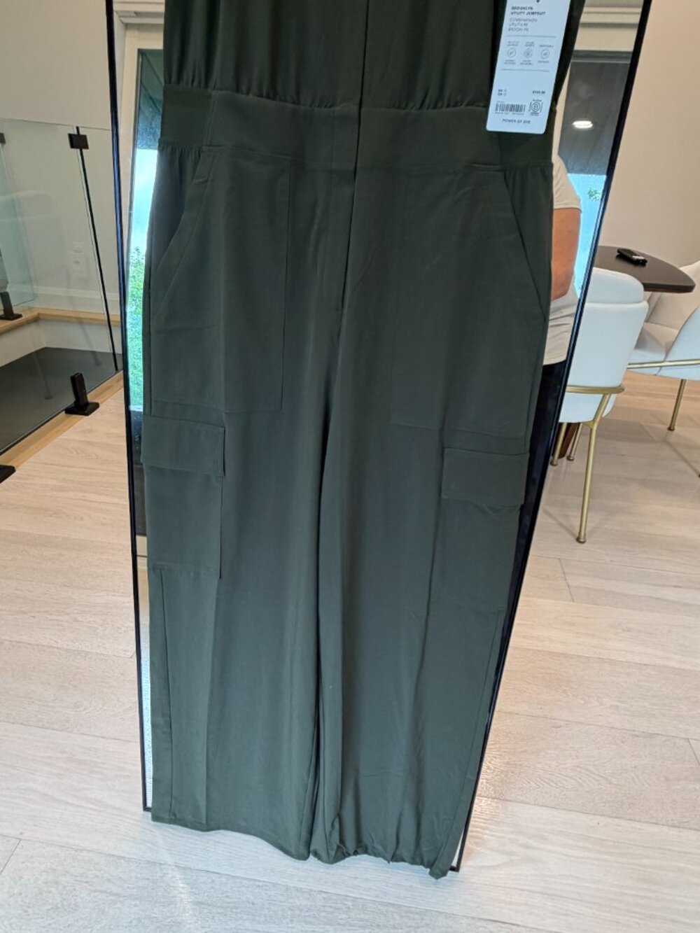 NWT Athleta Brooklyn Utility Jumpsuit Olive Green Size 12 - Picture 4 of 6